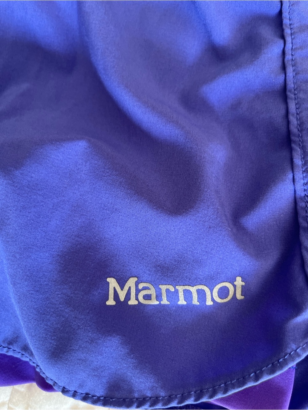 Marmot Women’s Running Shorts Purple Neon Yellow Lined Size Small - Picture 2 of 6